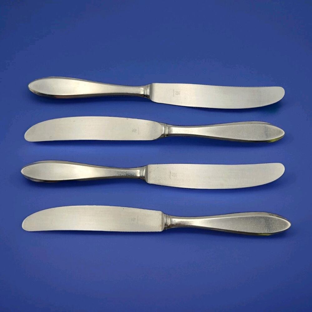 WMF Cromargan Germany Stainless Silverware SHADOWPOINT 9" Dinner Knife Set 4